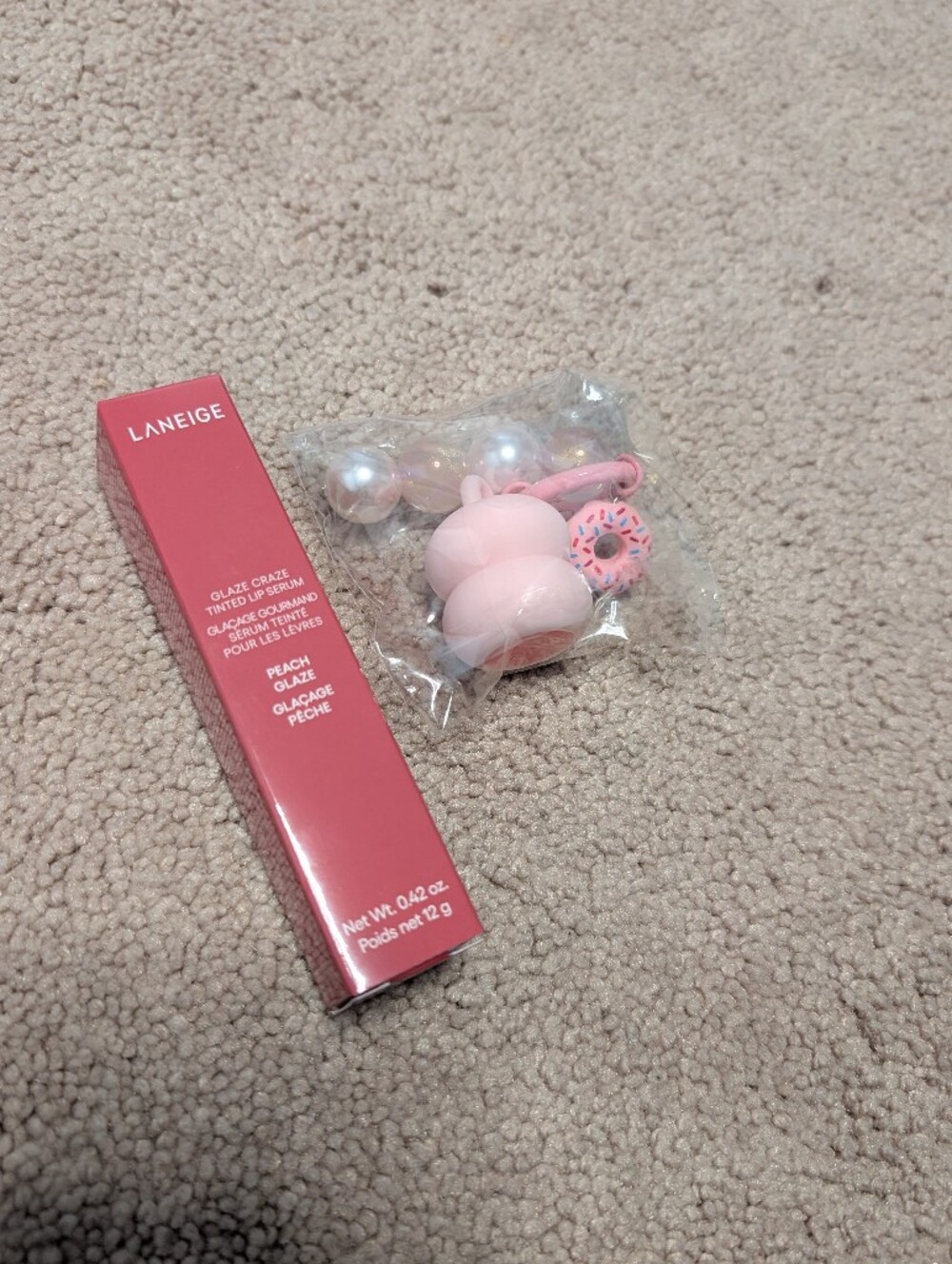 LANEIGE Peach Glaze Tinted Lip Serum - Pink Packaging